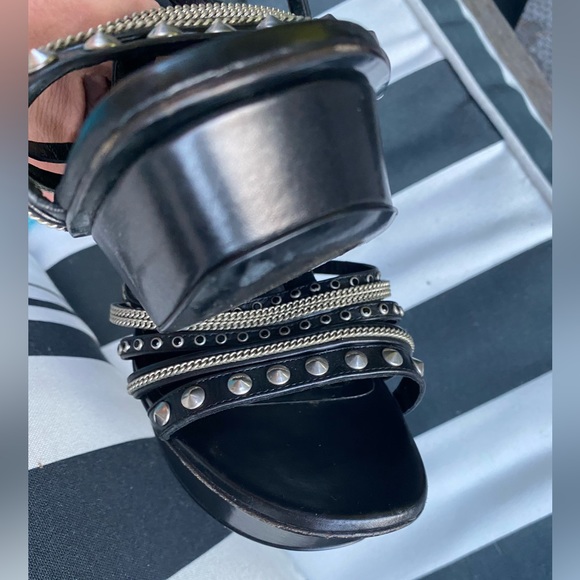 Saint Laurent Paris Platform Studded & Chained High Heel Stilettos US 10 (E40) - Picture 8 of 15